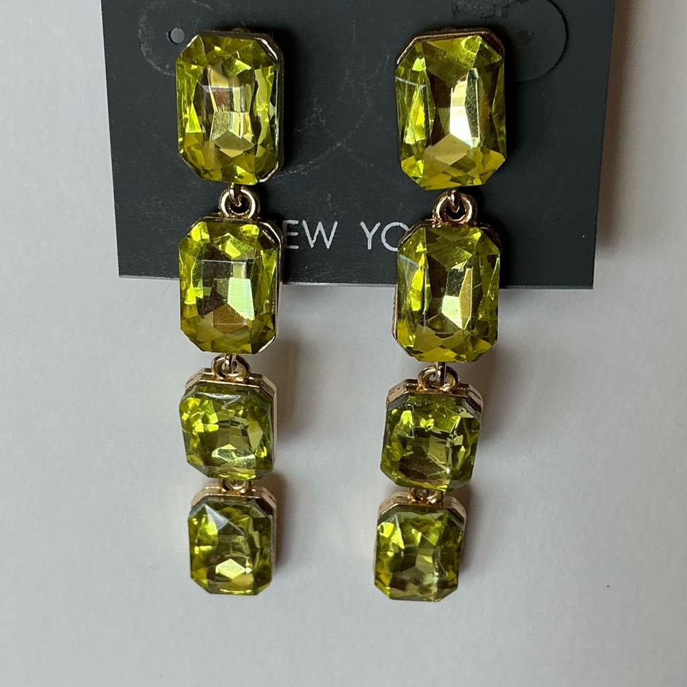 CARA NEW YORK Crystal Linear Drop Earrings - Picture 2 of 5